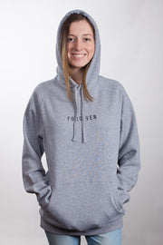 Forgiven Supply Hoodie Grey Marle with Black Print