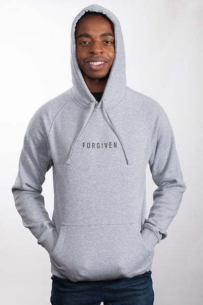 Forgiven Supply Hoodie Grey Marle with Black Print
